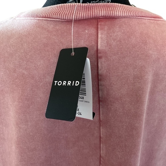 TORRID Crewneck Stonewashed Sweatshirt Dress Woman’s 3X Kangaroo Pocket … - Picture 4 of 10